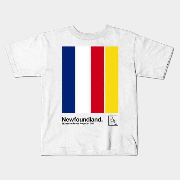 Newfoundland // Original Minimalist Artwork Poster Design Kids T-Shirt by DankFutura